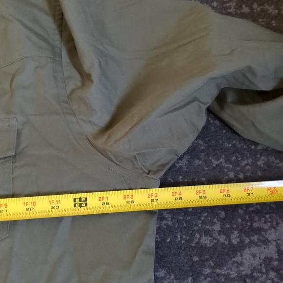 Schaefer Long Sleeve Button Down Shirt XXL Green Made In Texas USA 18 1/2 X 37 - Picture 6 of 9